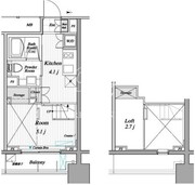 レジディア錦糸町2 206 間取り図