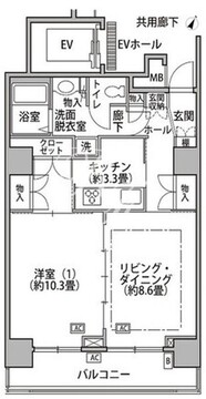 東雲キャナルコートCODAN 18-307 間取り図