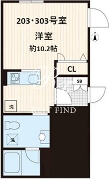 フレア白金台 303 間取り図