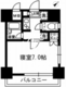 レジディア月島3 206 間取り図