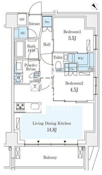 グランパセオ西麻布2 402 間取り図