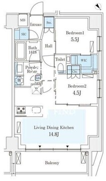 グランパセオ西麻布2 302 間取り図