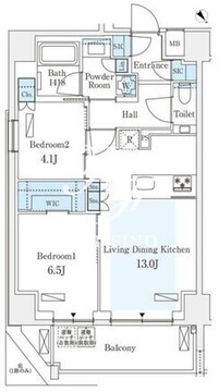 グランパセオ西麻布2 301 間取り図