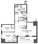 コンフォリア東上野 1312 間取り図