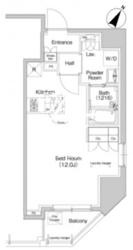 プラウドフラット東神田 1003 間取り図