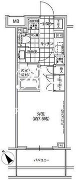 パークハビオ武蔵小山 202 間取り図