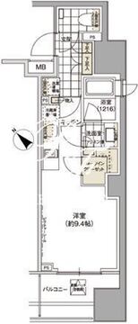 パークハビオ武蔵小山 305 間取り図