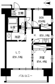 パークキューブ東品川 415 間取り図