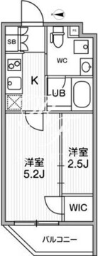 リテラス清澄白河 207 間取り図