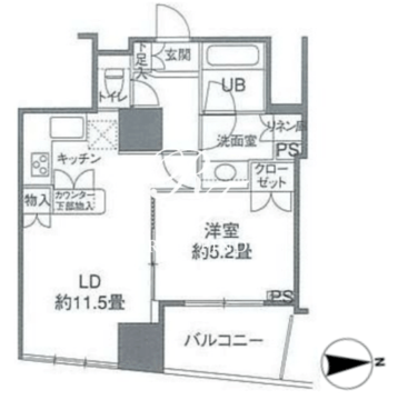 カスタリアタワー品川シーサイド 704 間取り図