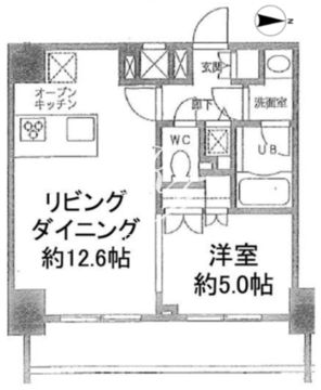 カスタリア門前仲町2 206 間取り図