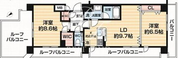 カスタリア新宿御苑 1403 間取り図