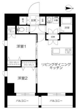 ロクシス日暮里 802 間取り図