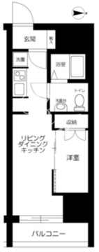 ロクシス日暮里 401 間取り図