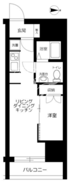 ロクシス日暮里 801 間取り図