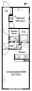 グランパセオ等々力 206 間取り図