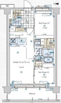 ジェノヴィア赤羽 513 間取り図