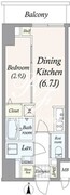 グランパセオ亀戸 1303 間取り図