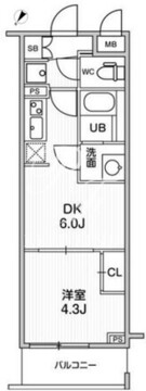 ライムレジデンス曳舟 107 間取り図