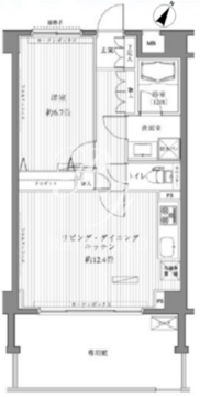 メゾンカルム西新宿 107 間取り図