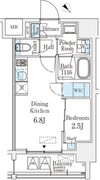 ベルファース八丁堀ウエスト 204 間取り図