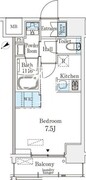 ベルファース八丁堀ウエスト 1108 間取り図