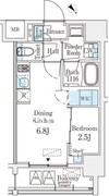 ベルファース八丁堀ウエスト 605 間取り図