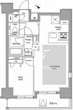 プレミアムキューブ品川戸越DEUX 1203 間取り図