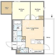 ベルファース三軒茶屋 408 間取り図