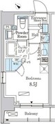 パークアクシス日本橋茅場町ステーションゲート 201 間取り図