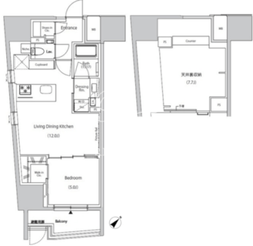 ザ・パークハビオ市ヶ谷ウエスト 101 間取り図