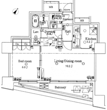 パークアクシス日本橋ステージ 1105 間取り図