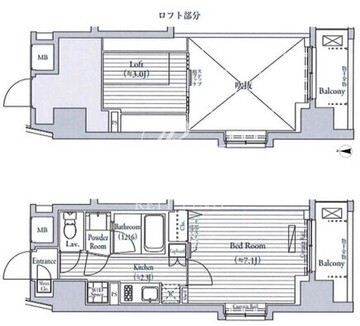 ミュゼ南麻布 504 間取り図