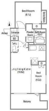 クレストコート吾妻橋レジデンス 301 間取り図