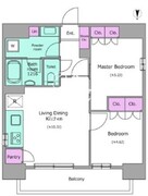 クロスレジデンス神田神保町 1203 間取り図 ?>