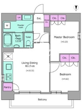 クロスレジデンス神田神保町 1203 間取り図