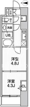 ウィーヴプレイス新蒲田 602 間取り図