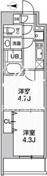 ウィーヴプレイス新蒲田 402 間取り図