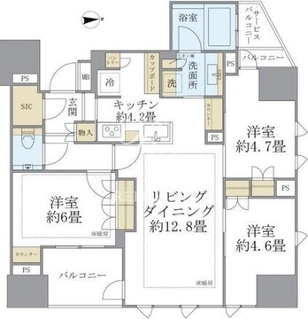 ブリリア本郷ステーションフロント 1501 間取り図