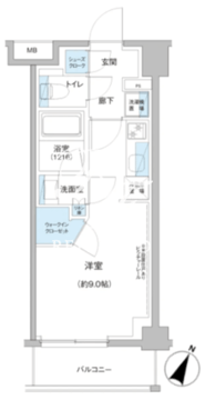 グランエール駒込 310 間取り図