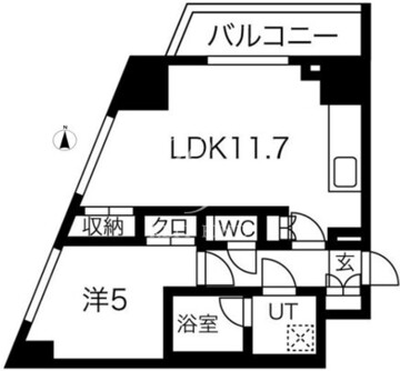 スパシエ蒲田グランドタワー 910 間取り図