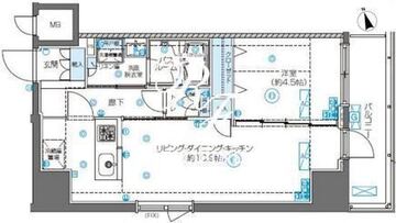 ズーム東新宿 1201 間取り図