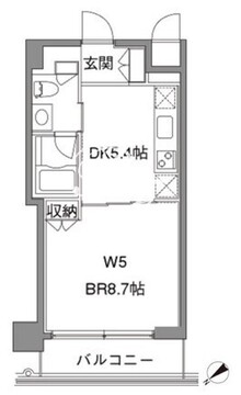 カスタリア中目黒 305 間取り図