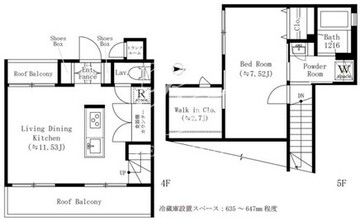 アスティーレ目黒不動前 401 間取り図