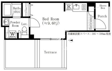 アスティーレ目黒不動前 104 間取り図