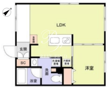 アスティーレ目黒不動前 302 間取り図