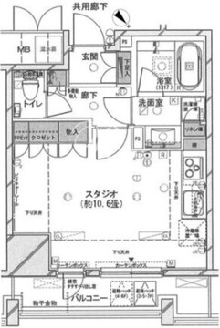 レフィール築地レジデンス 608 間取り図