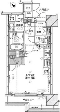 レフィール築地レジデンス 503 間取り図