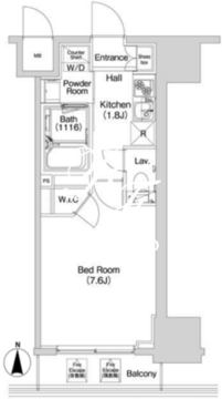 コンフォリア上野入谷 1005 間取り図