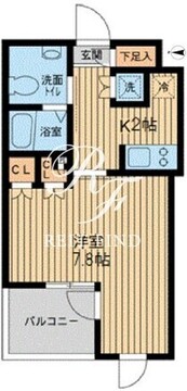 エスティメゾン武蔵小山 202 間取り図